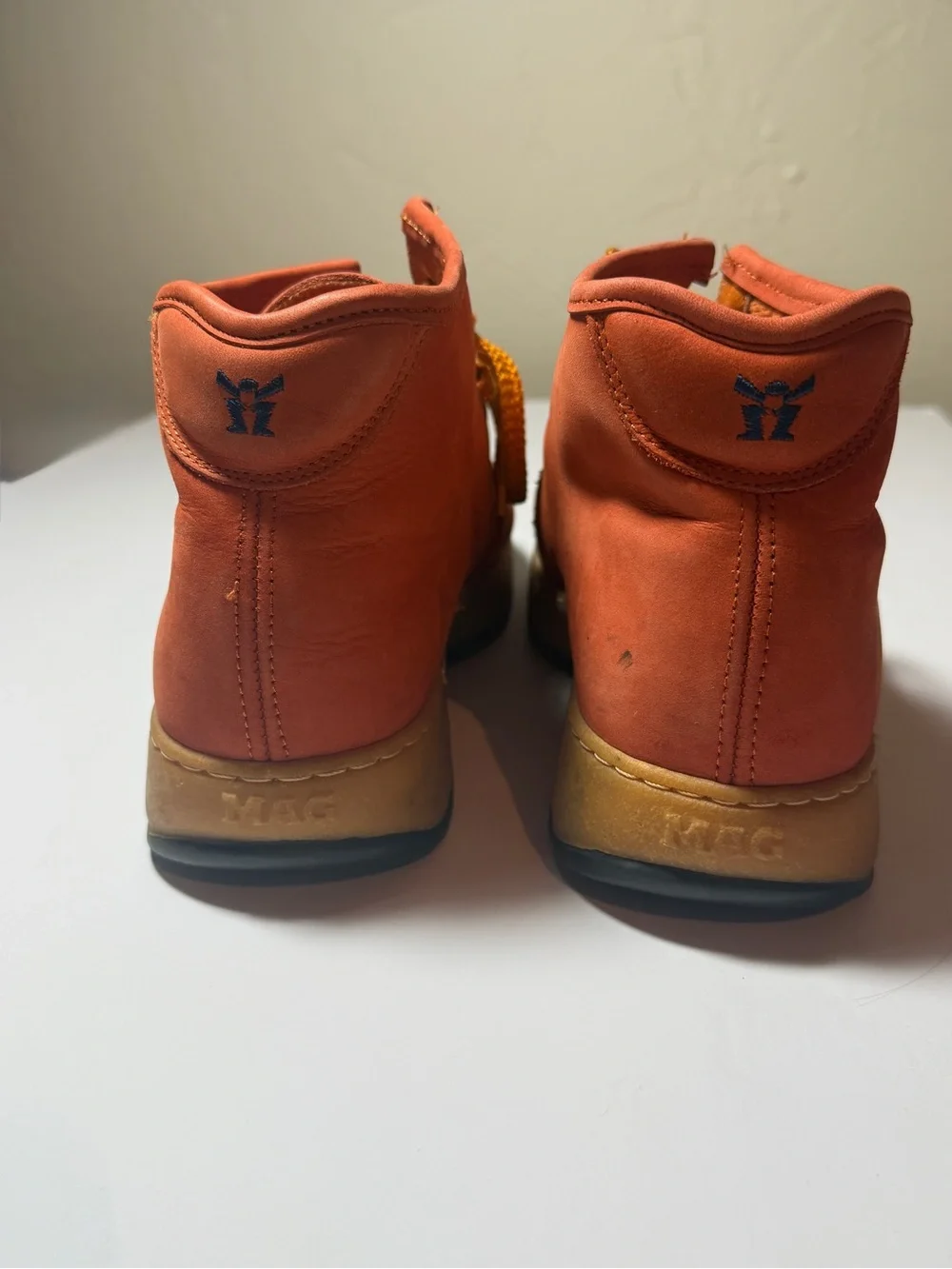 MAG Men's Dark Orange Lace-Up Casual Boots EU 42 (9.5)